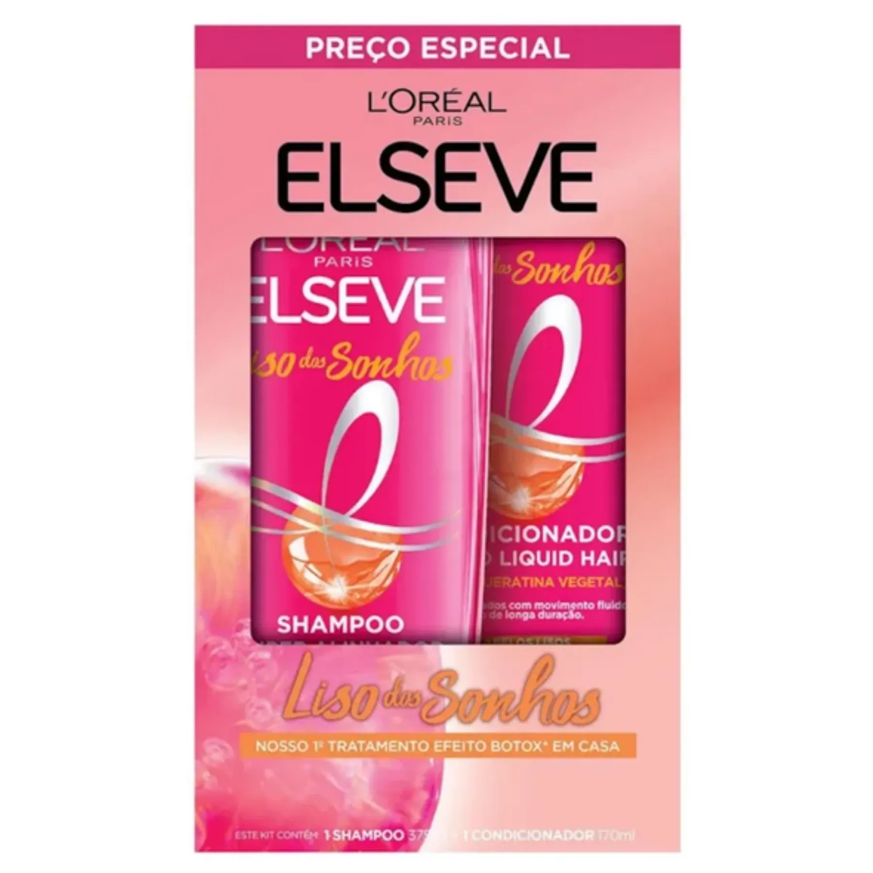 Shampoo 375ml + Condicionador 170ml Liso dos Sonhos